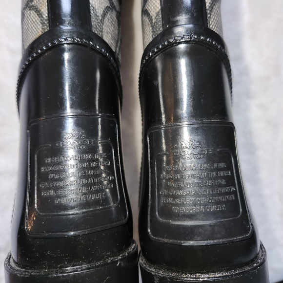 COACH Tristee Logo Lace-Up Rain Boots - Picture 5 of 7